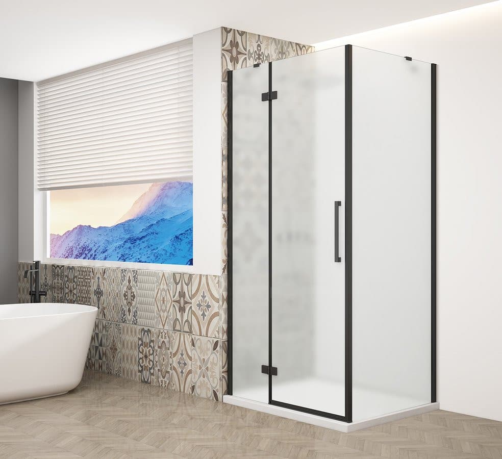 TRINITY BLACK kabina prysznicowa 800x900mm, szkło matowe, lewe
