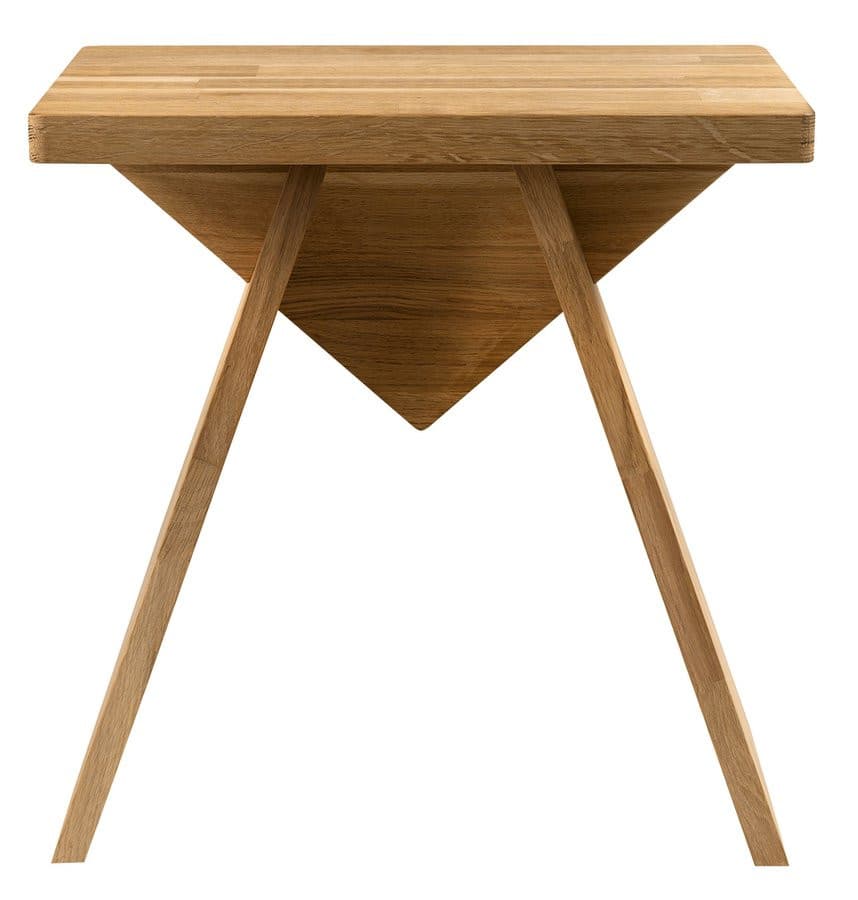 ASTYLE taboret 40x41x25cm, lite drewno dąb naturalny