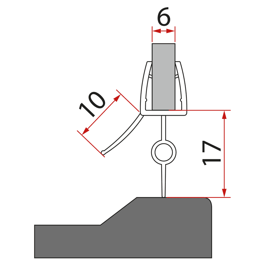 Uszczelka dolna do AQ6018 L/P (53 cm)
