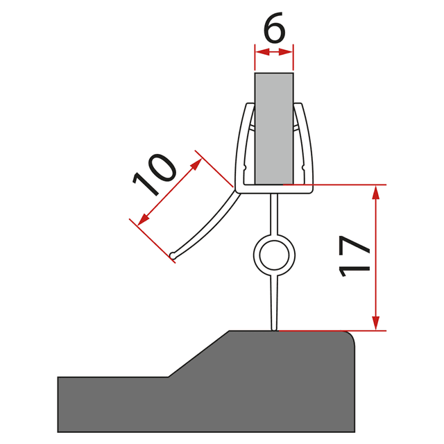 Uszczelka dolna do AQ6018 L/P (53 cm)