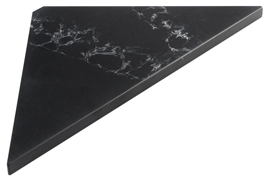 ABELINE półka narożna Rockstone 250x250mm, black attica