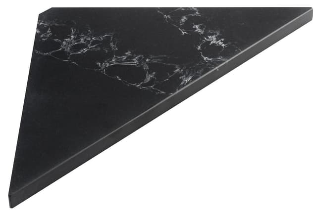 ABELINE półka narożna Rockstone 250x250mm, black attica