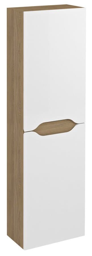 WAVE szafka wysoka 40x140x20cm, biała/dąb cuneo
