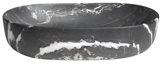 CALEO umywalka ceramiczna nabłatowa, 60x42cm, carnico marmor