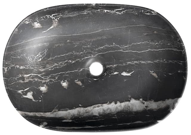 CALEO umywalka ceramiczna nabłatowa, 60x42cm, carnico marmor