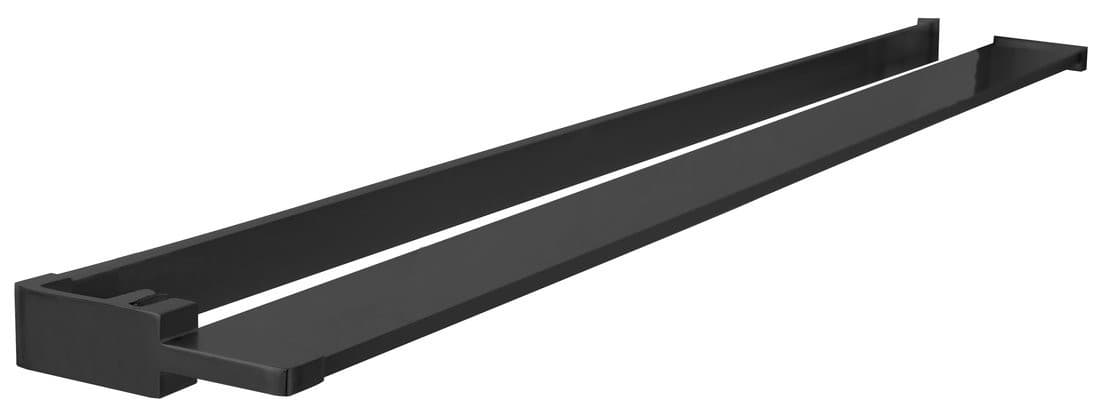 Półka do walk-in kabinę prysznicową, 142cm, czarny matt