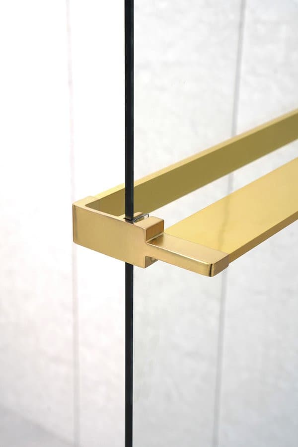 Półka do walk-in kabinę prysznicową, 142cm, złoto mat