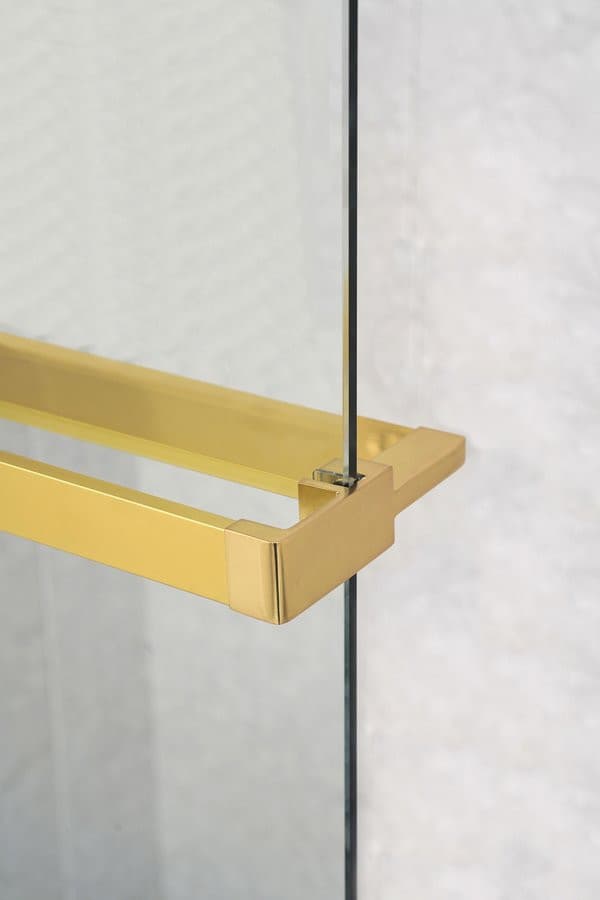 Półka do walk-in kabinę prysznicową, 142cm, złoto mat