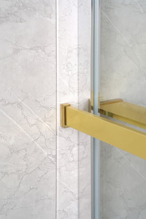 Półka do walk-in kabinę prysznicową, 142cm, złoto mat