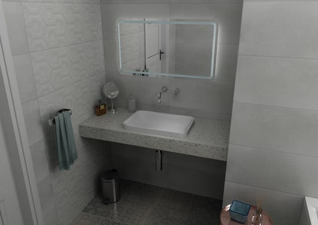 TAILOR blat kompozytowy 120x50 cm, sztuczny kamień