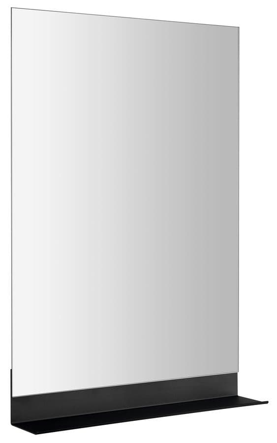 Lustro z półką 60x85cm, CU free, czarny mat