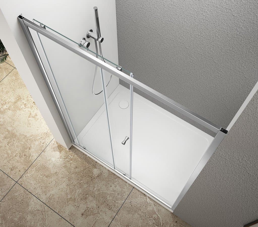 UGGA drzwi prysznicowe przesuwne 1100mm, szkło czyste