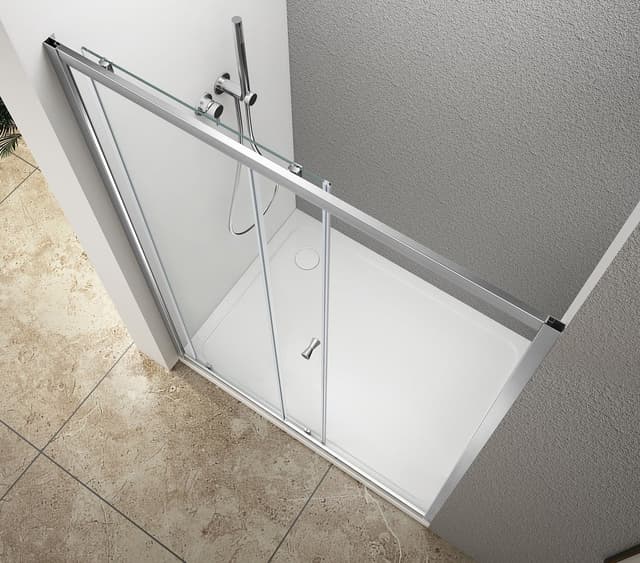 UGGA drzwi prysznicowe przesuwne 1400mm, szkło czyste