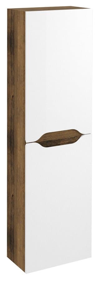 WAVE szafka wysoka 40x140x20cm, biała/dąb collingwood