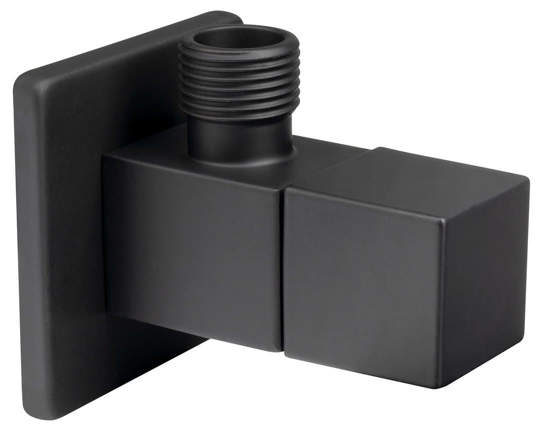 Zawór narożny 1/2 "x3/8", kwadratowy, czarny mat