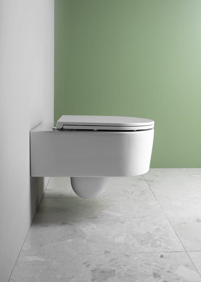 SISTEMA A miska WC wisząca, Rimless, 36x53,5cm, biały