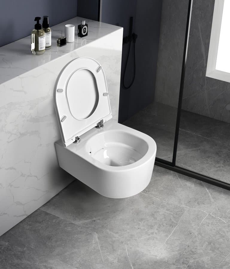 SISTEMA A miska WC wisząca, Rimless, 36x53,5cm, biały