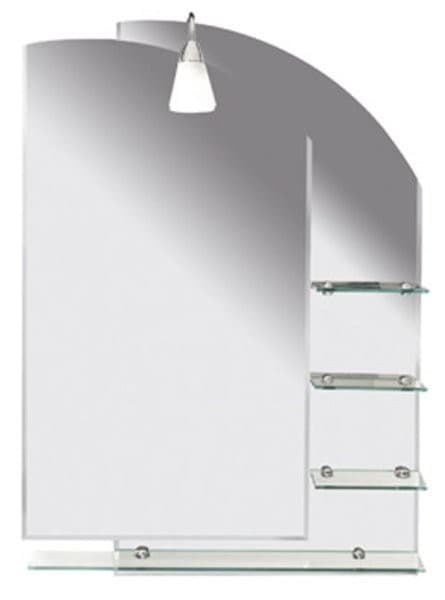 WEGA lustro z półkami 650x900mm, zaokrąglone rogi