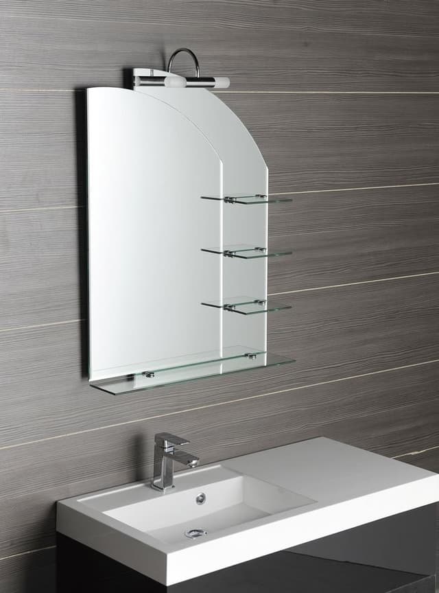 WEGA lustro z półkami 650x900mm, zaokrąglone rogi