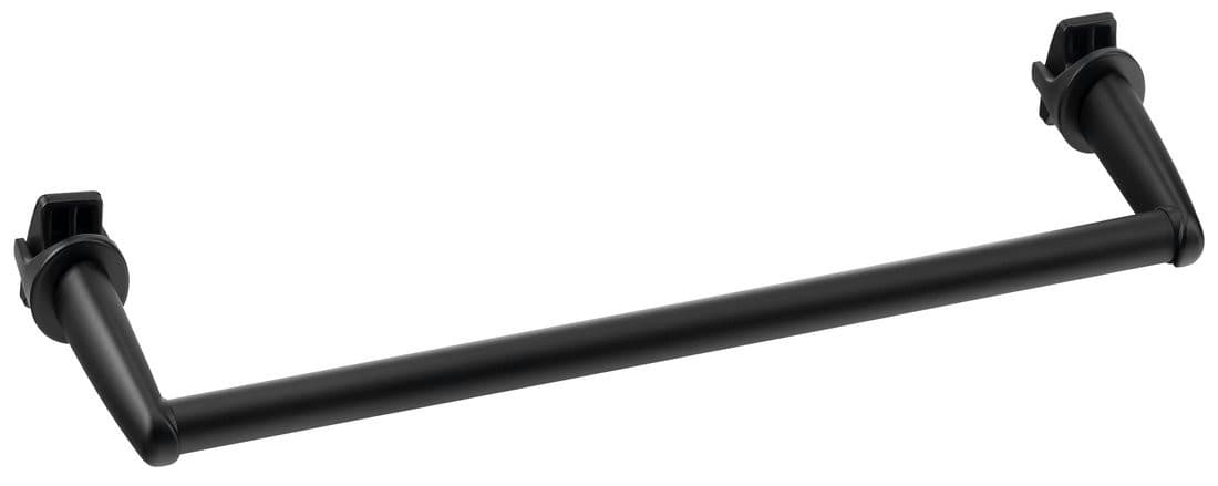 Wieszak na ręczniki na grzejnik, 36cm, prosty, czarny mat