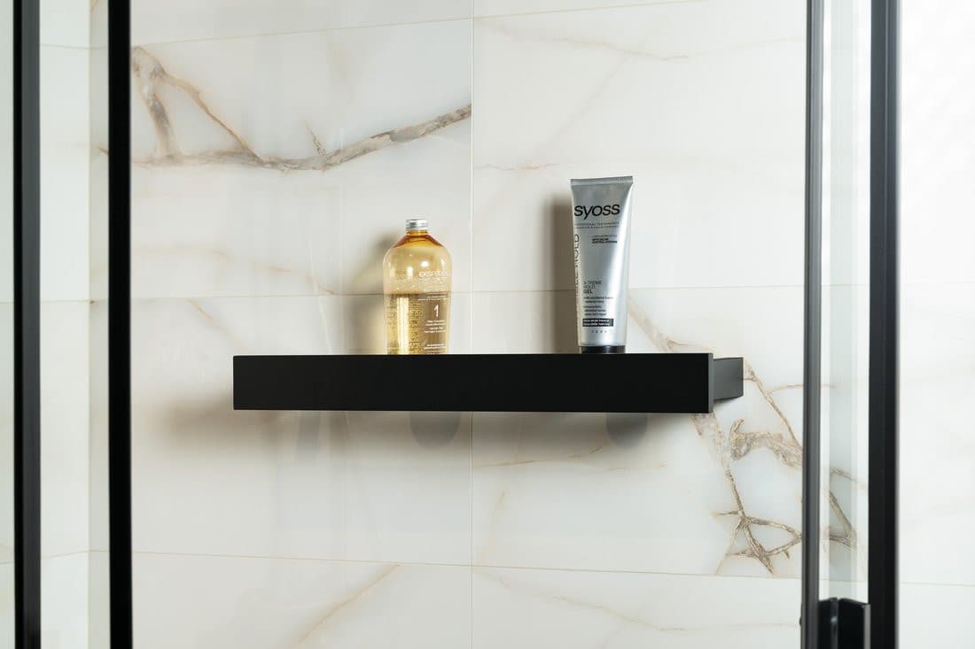 PATRON półka szklana 58cm, czarna