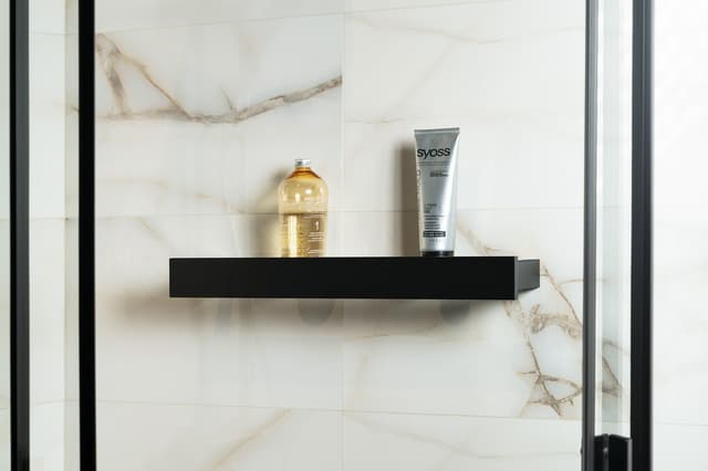 PATRON półka szklana 78cm, czarna