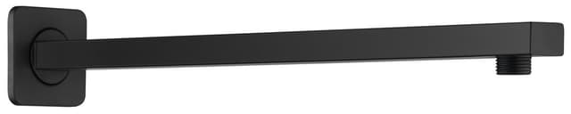 Ramię prysznicowe kwadratowe niskie, 400mm, czarny mat