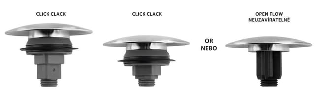 Odpływ umywalkowy, 5/4', click-clack, duży grzybek, złoto