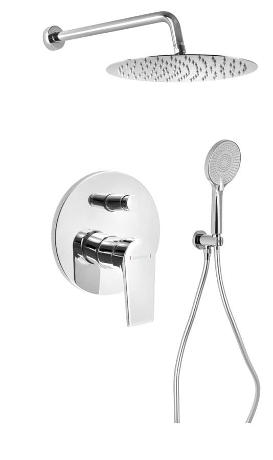 KAI zestaw prysznicowy podtynkowy z baterią, 2 wyjścia, chrom