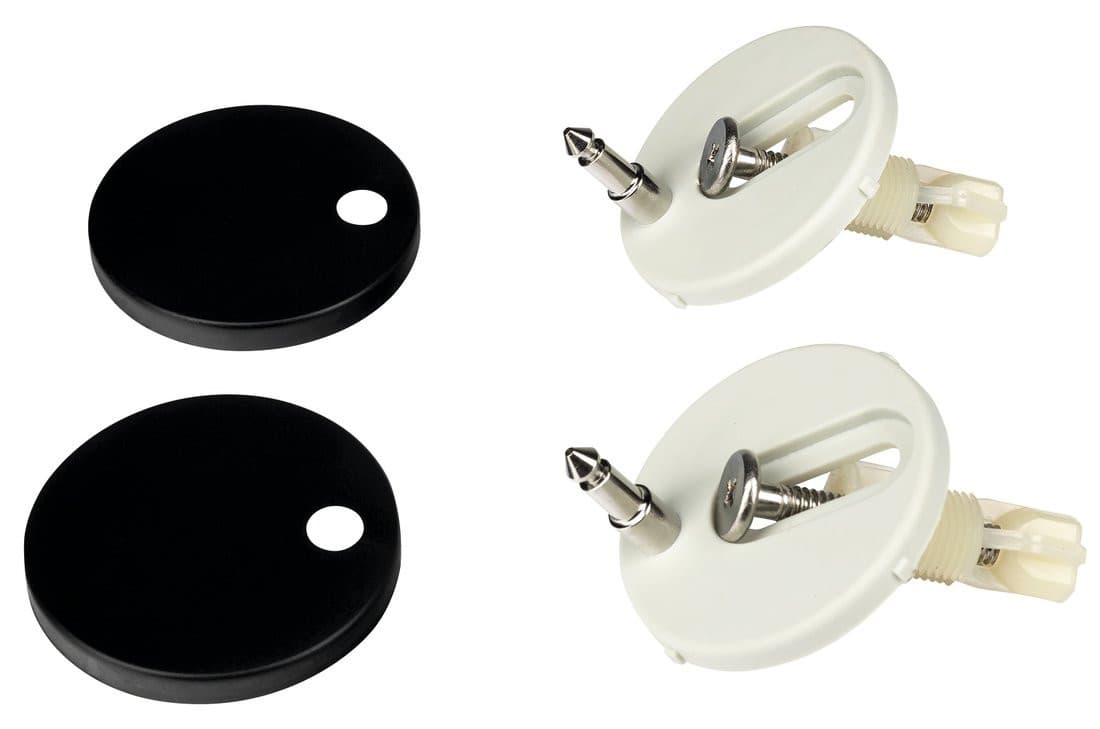 Zestaw 2 uchwytów do deski WC, czarny mat