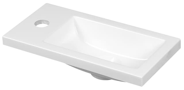 Umywalka meblowa kompozytowa, 37x18cm, biały