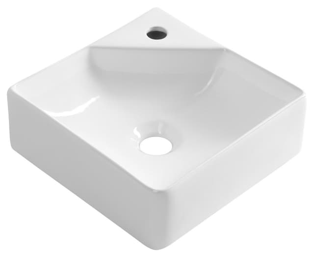NEXA umywalka ceramiczna narożna 30x30cm, biały