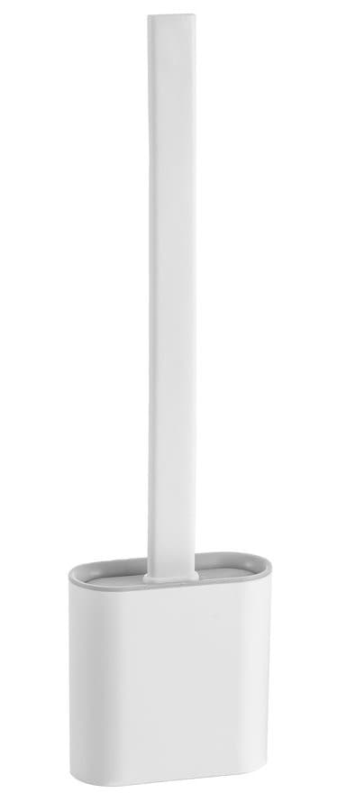Szczotka WC, sylikonowa stojąca/ścienna, biały mat