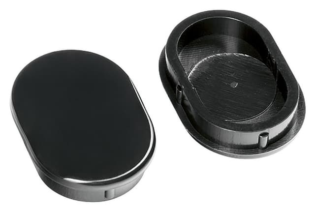 Owalna maskownica wspornika, czarny mat