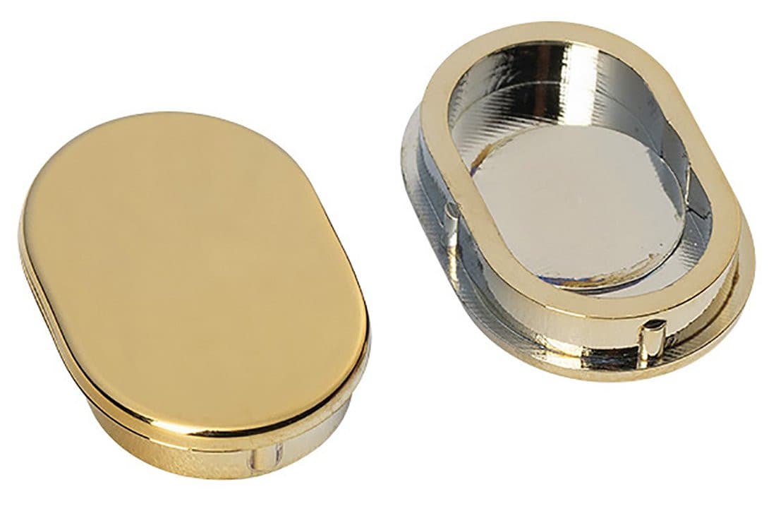 Owalna maskownica wspornika, złoto mat