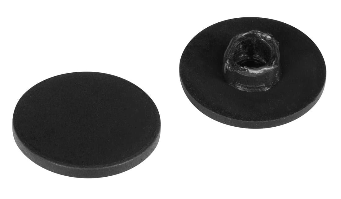 Owalna maskownica wspornika, okrągła, czarny mat, 2 szt