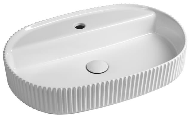 SINTESI umywalka ceramiczna nablatowa, 60x40cm, biała