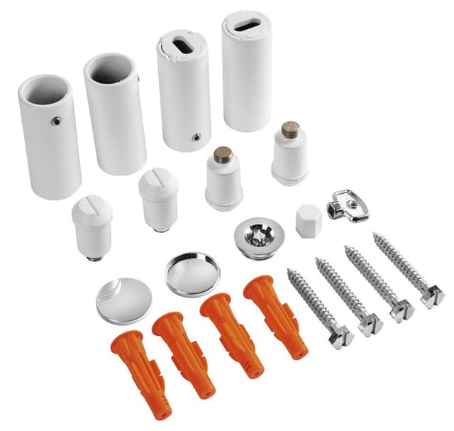 Zestaw montażowy na grzejnik,  biały mat