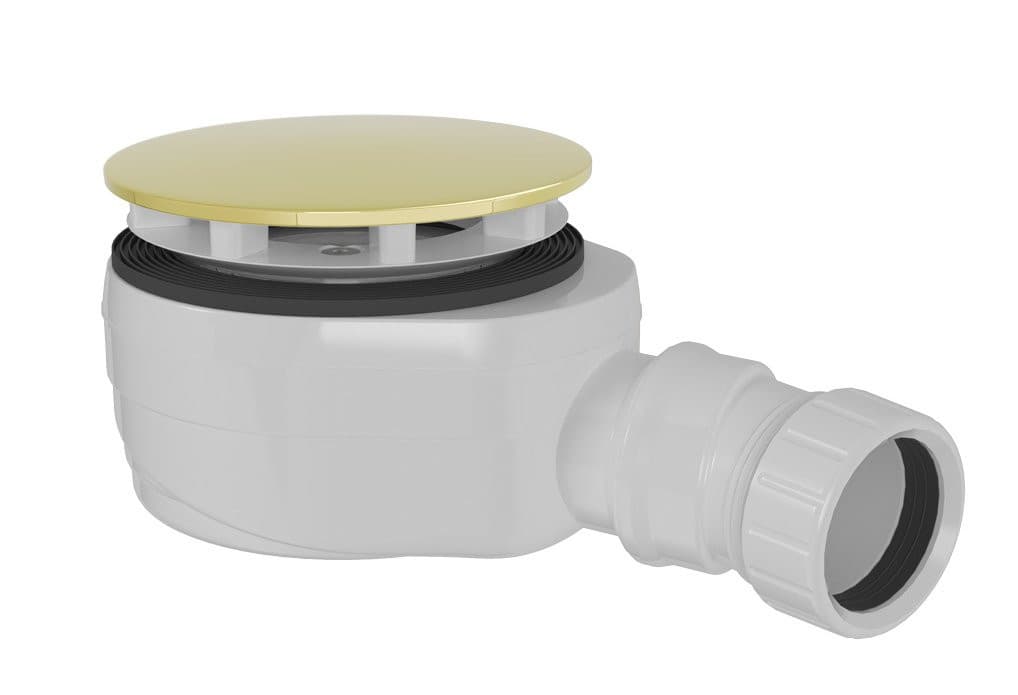 Syfon do brodzików, średnica 90mm, DN40, niski, korek biały