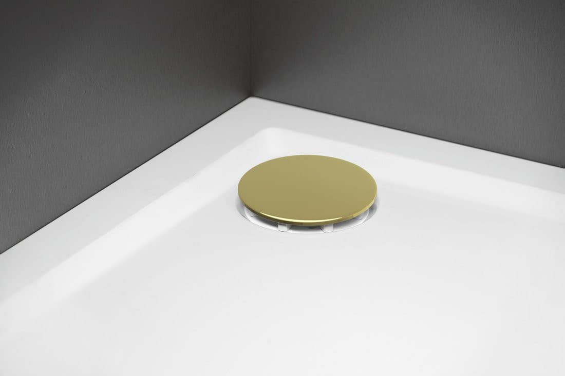 Syfon do brodzików, średnica 90mm, DN40, niski, korek biały