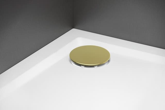 Syfon do brodzików, średnica 90mm, DN40, niski, korek biały