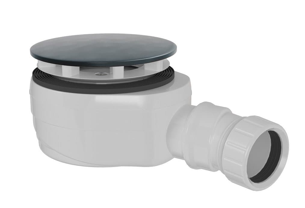 Syfon do brodzików, średnica 90mm, DN40, niski, korek gun metal