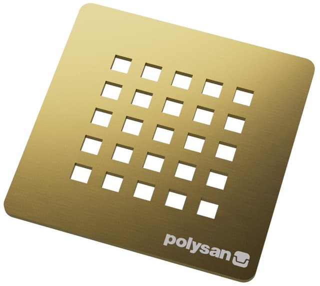 TRENECA kwadratowa maskownica syfonu, złoty mat