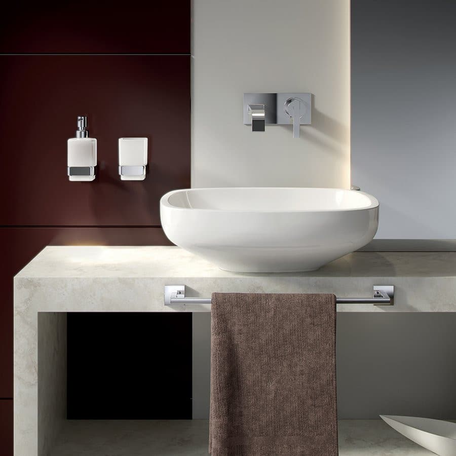 ELBA kubek, szkło mleczne, chrom