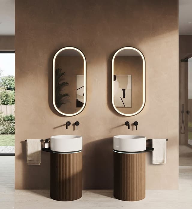 OASIS umywalka ceramiczna wolnostojąca ø 40x89cm, Siena