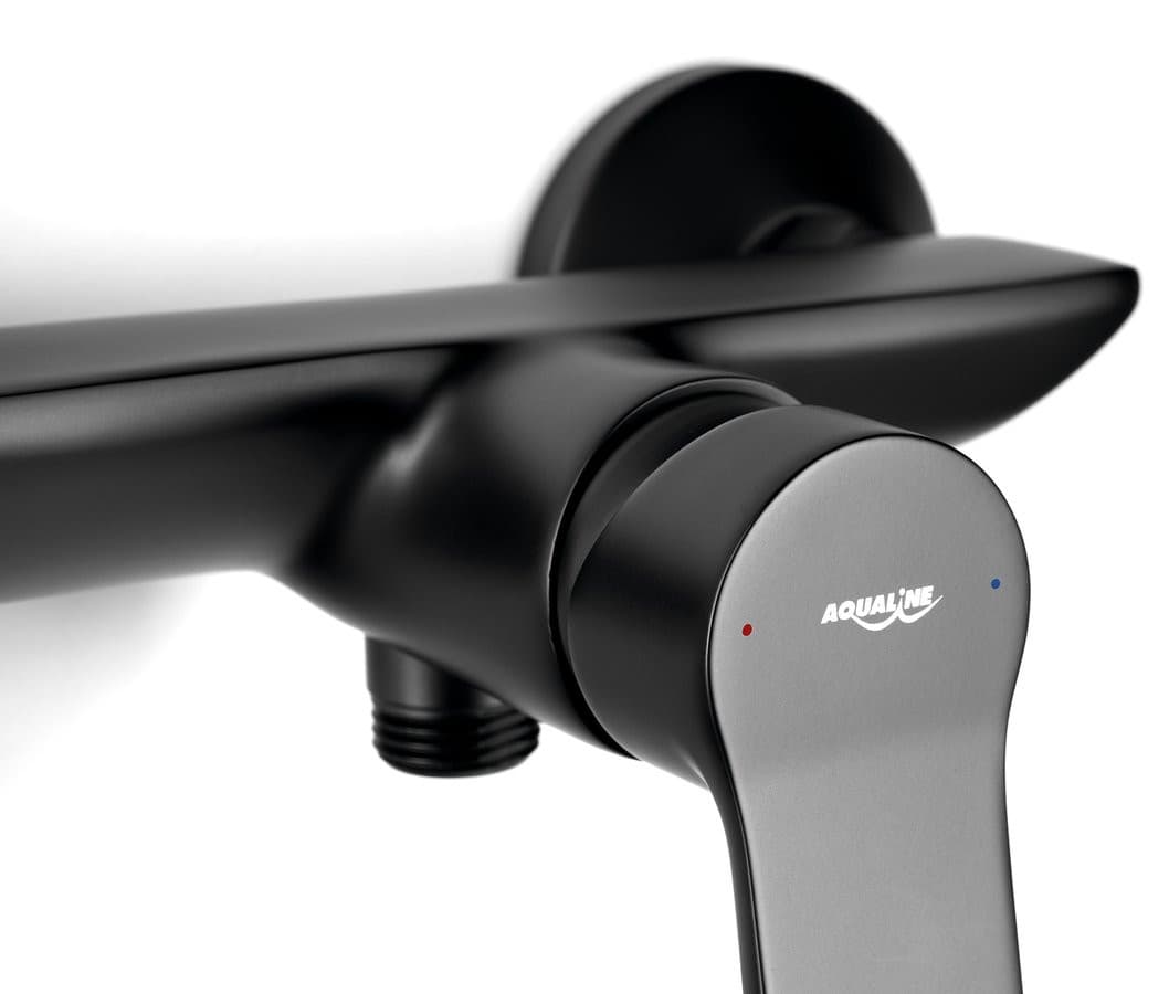 SINTRA bateria prysznicowa ścienna, czarny mat