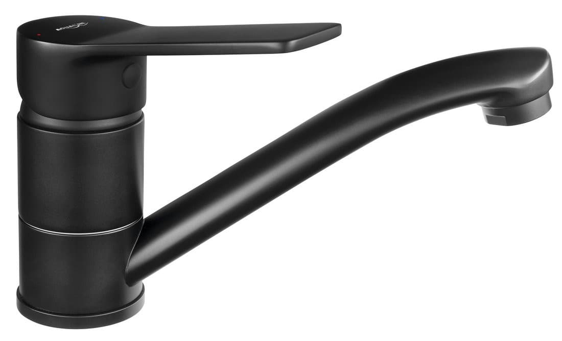 SINTRA bateria umywalkowa z obrotową głowicą, czarny mat