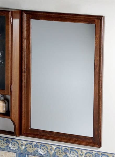 RETRO lustro prostokątne 70x115cm bukowe