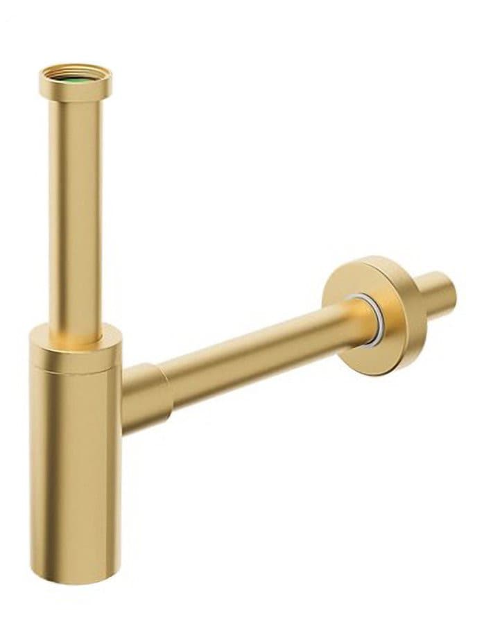 INOXMATER syfon umywalkowy, stal nierdzewna mat/złoto mat