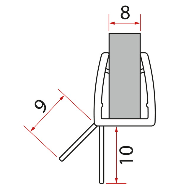 TRINITY uszczelka dolna, prawa